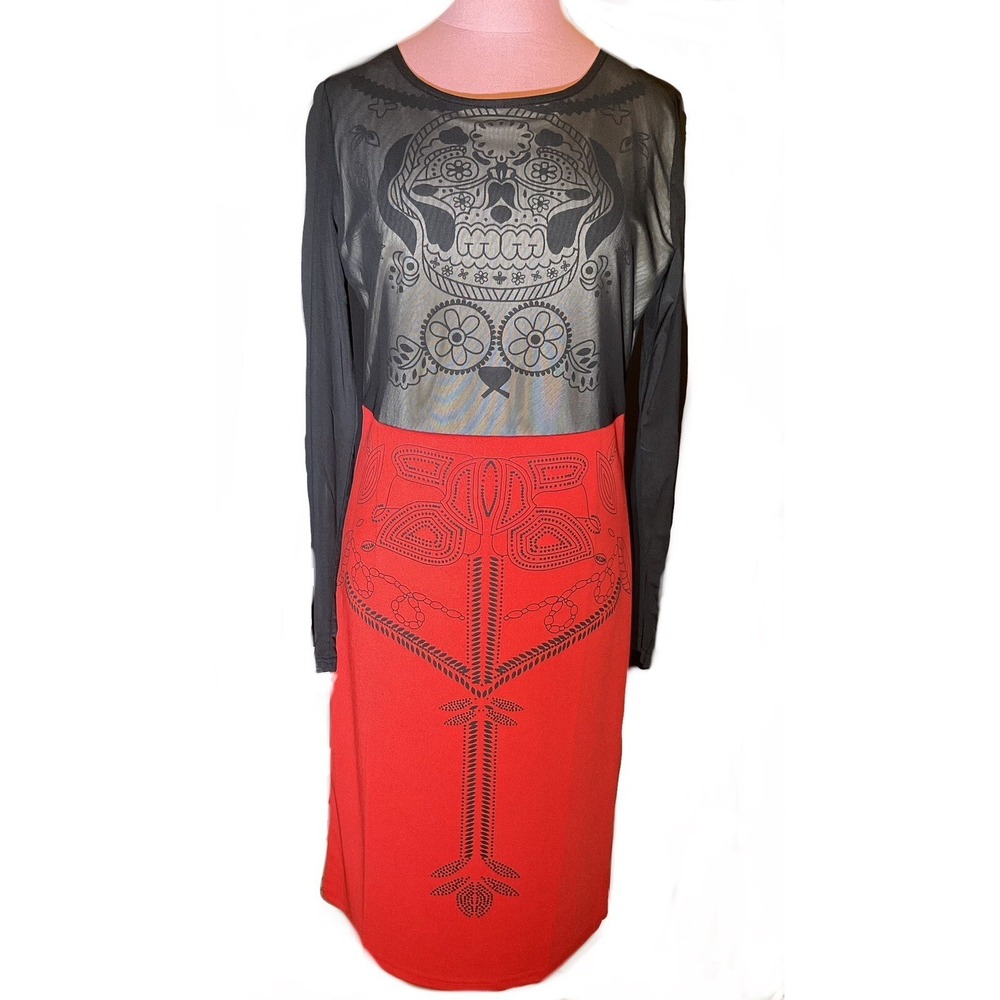 YIZOO  X-large Red & Black Elegant Cocktail Dress